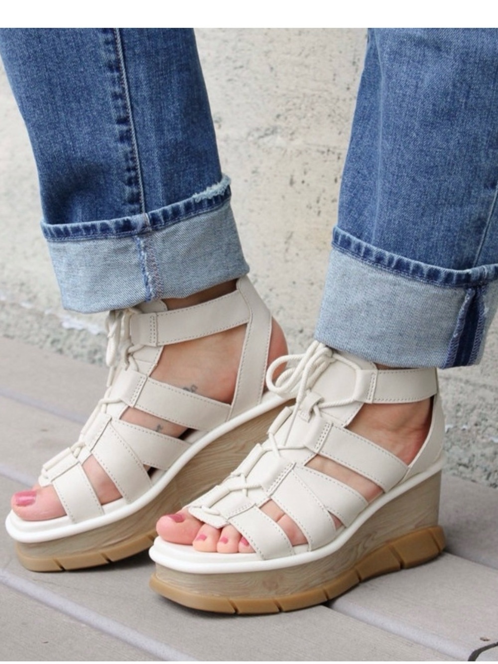 Sorel Women's Joanie III Lace up Wedge Sandal size 11M, NWOT